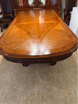 Luxury Formal Dining Table Set + Matching Chairs – 93” Long