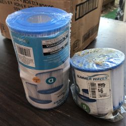 3 new pool filters size D