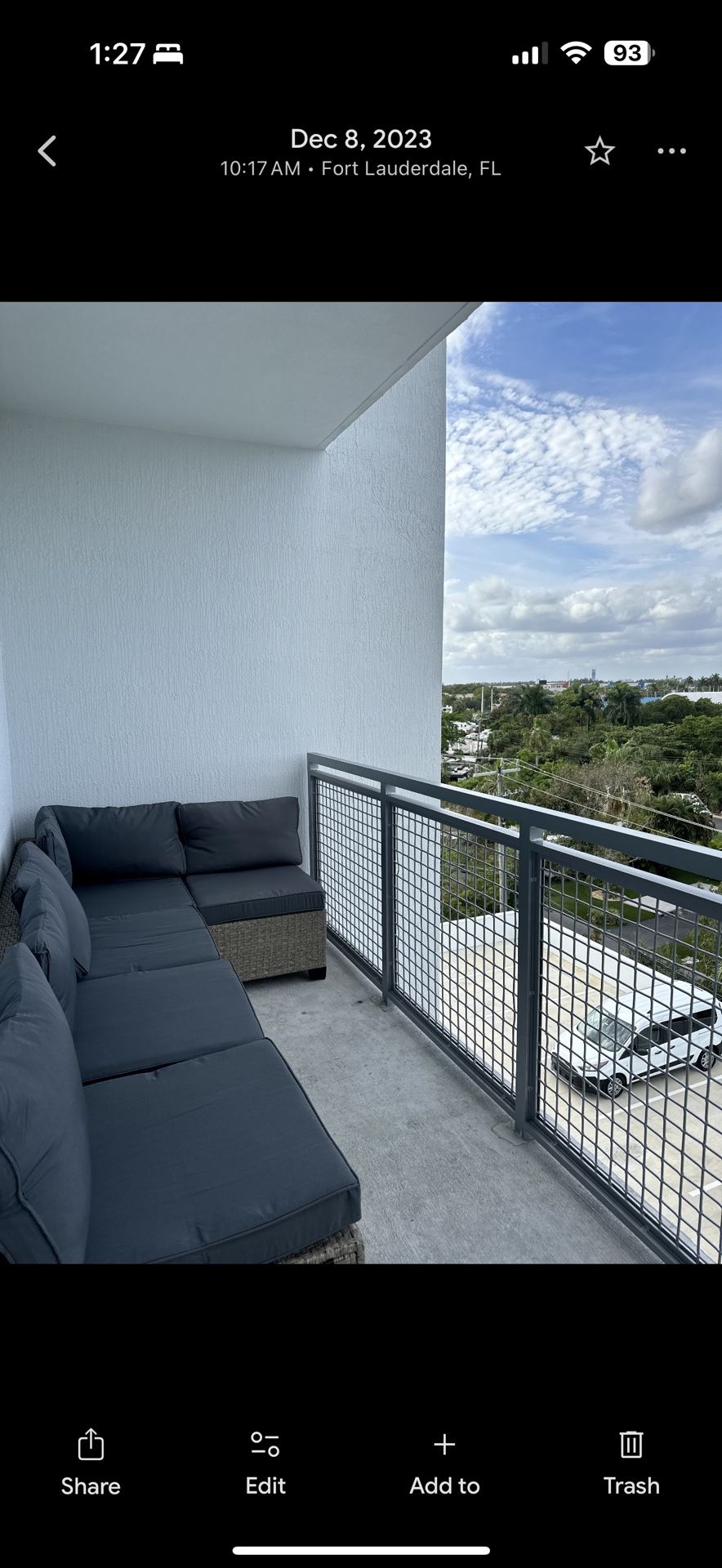 Seven Piece Patio Balcony, Furniture, Set All Weather Bow Hole Outdoor Conversation, Set Sectional Sofa With Water, Resistant, Gray Cushions, And Stor