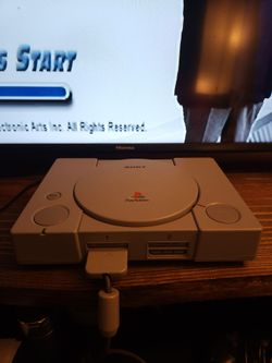Sony PlayStation PS1 Console Bundle TESTED WCW nWo Nitro Madden NFL 2002 2 Controllers