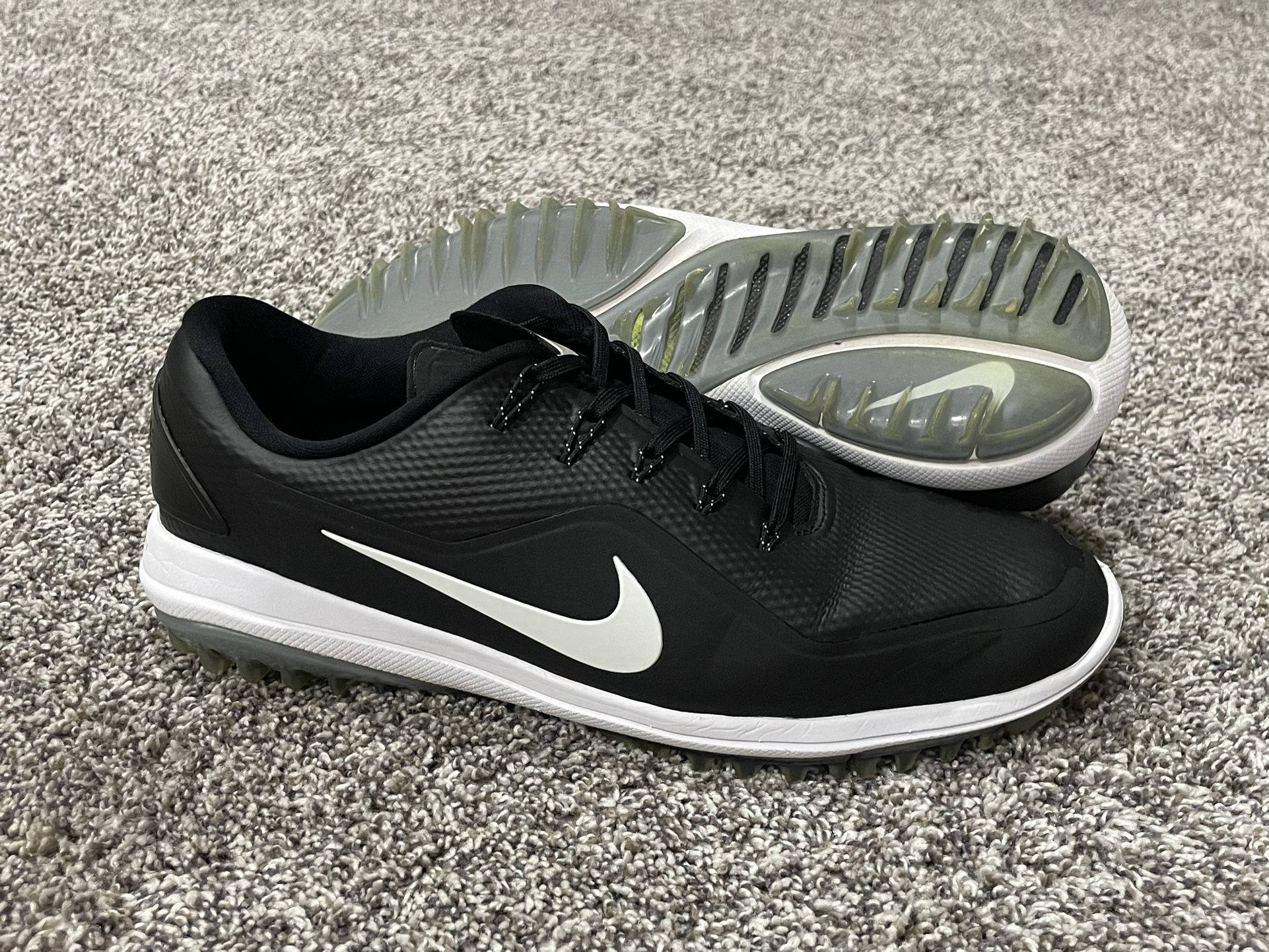 Men’s NIKE ‘Lunar Control Vapor 2’ Black Leather Golf Shoes Size US 10.5