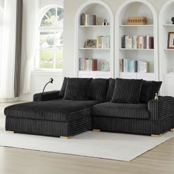 Brand New In Box Corduroy Sectional Sofas, Free Delivery ✅ Multiple Colors 🎨 Corduroy Sofa With Chaise 