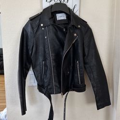 Black Faux Leather Jacket 