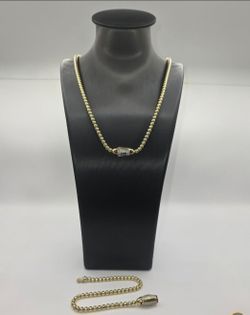 Cadena y brazalete Monaco oro 10k
