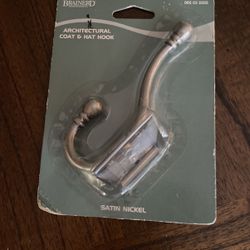 Brainerd Satin Nickel Architectural Coat & Hat Hook