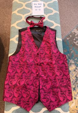 Big Boys Medium Vest and Bow tie