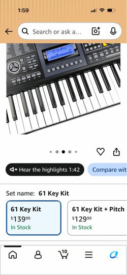 RockJam RJ561 61 Key Keyboard Piano with Stand