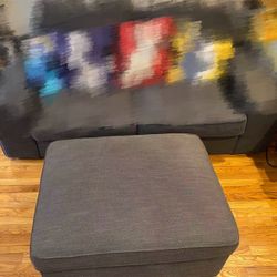 Ikea Ottoman with storage, dark grey