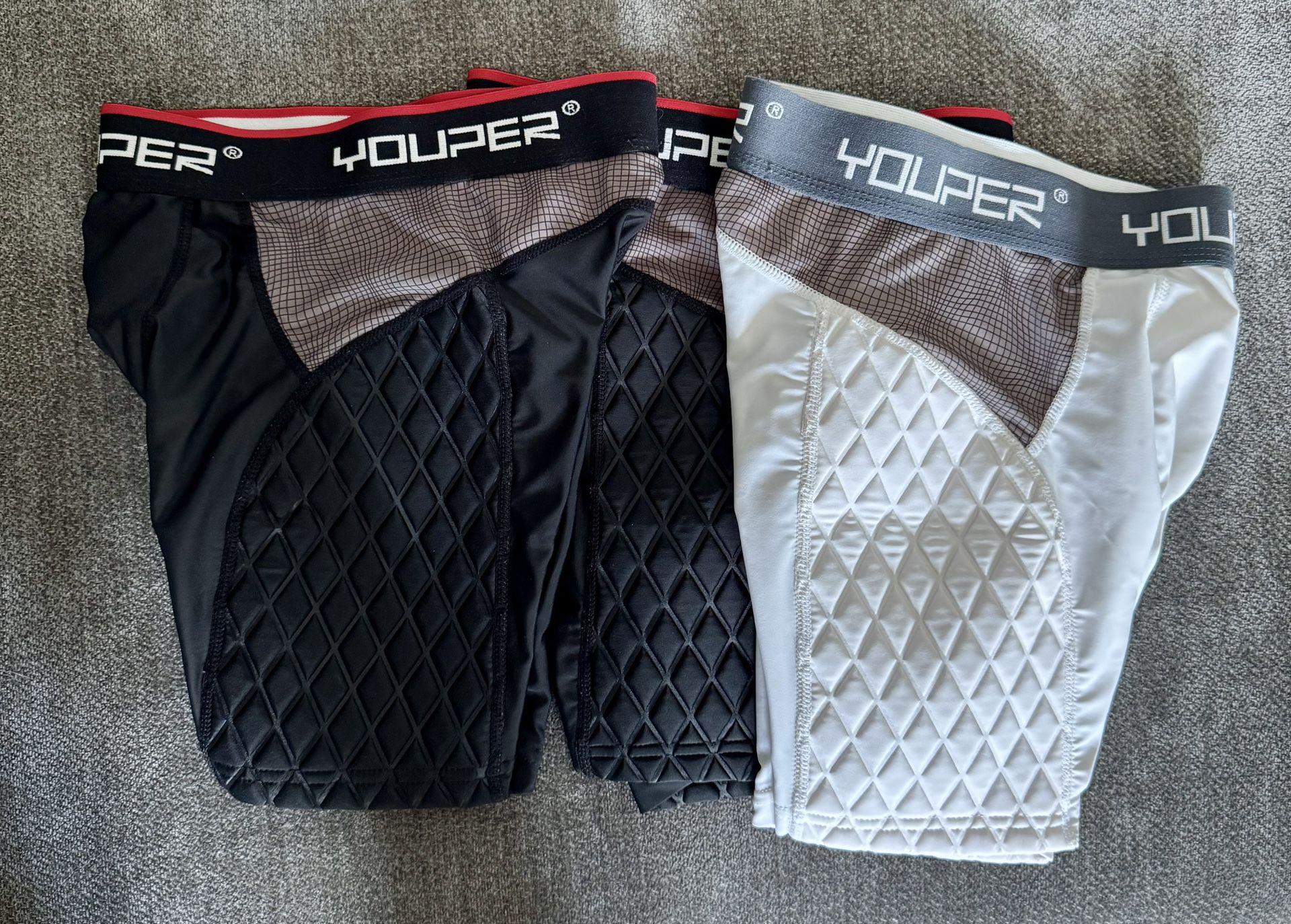 3 Pairs - Youth Small Baseball Padded Sliding Shorts