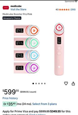 medicube Age-R Booster Pro Pink | 6-in-1 Real Glass Glow Beauty Massager 