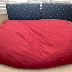 XL Red Beanbag Couch