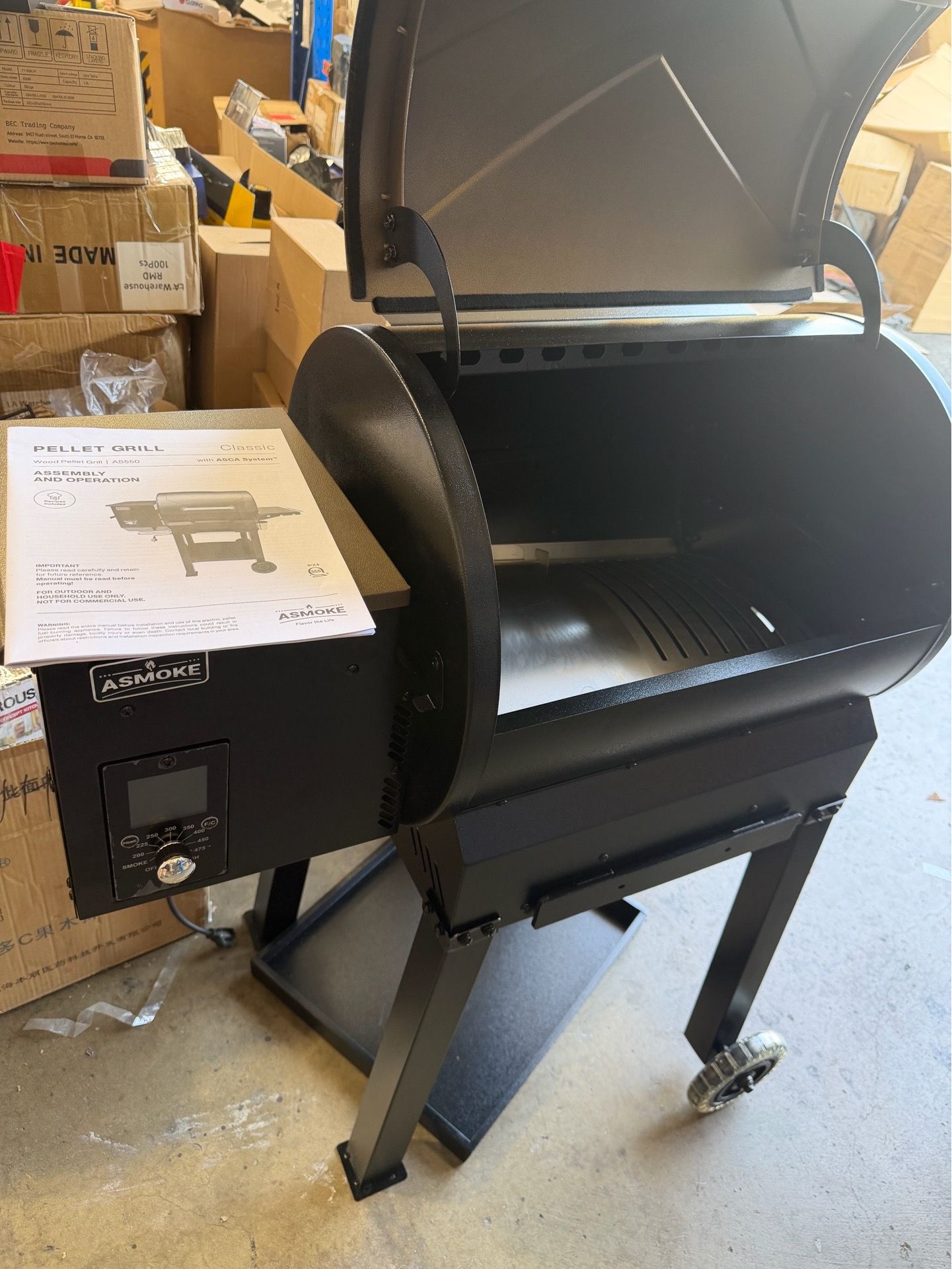 AsmokeElectric Wood Pellet Grill & Smoker with Side Shelf, 456 https://offerup.com/redirect/?o=U1EuSU4= Grill Capacity, with PID Temperature Control (