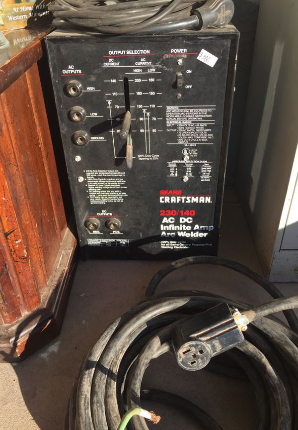 Craftsman stick welder. Infinite amp Arc welder 240/140 AC DC for Sale