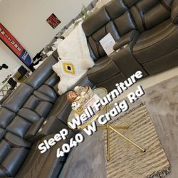 ✨️ Reclining Sectional, Sofa 🌟 Furniture Queen Bedrooms, Dining Avail 