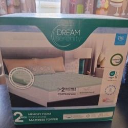 Dream Serenity 2" Eco Zone Mattress Topper Twin XL Size ($70 Retail)