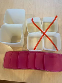 2 Tall Tupperware Freezer Mates