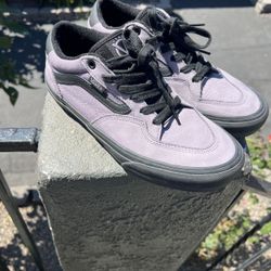 Vans Skate Rowan Nubuck Light Purple & Black Skate Shoes Size 8.5