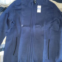 Alfani Cardigans Sweater  Navy Blue Brand New With Tags 