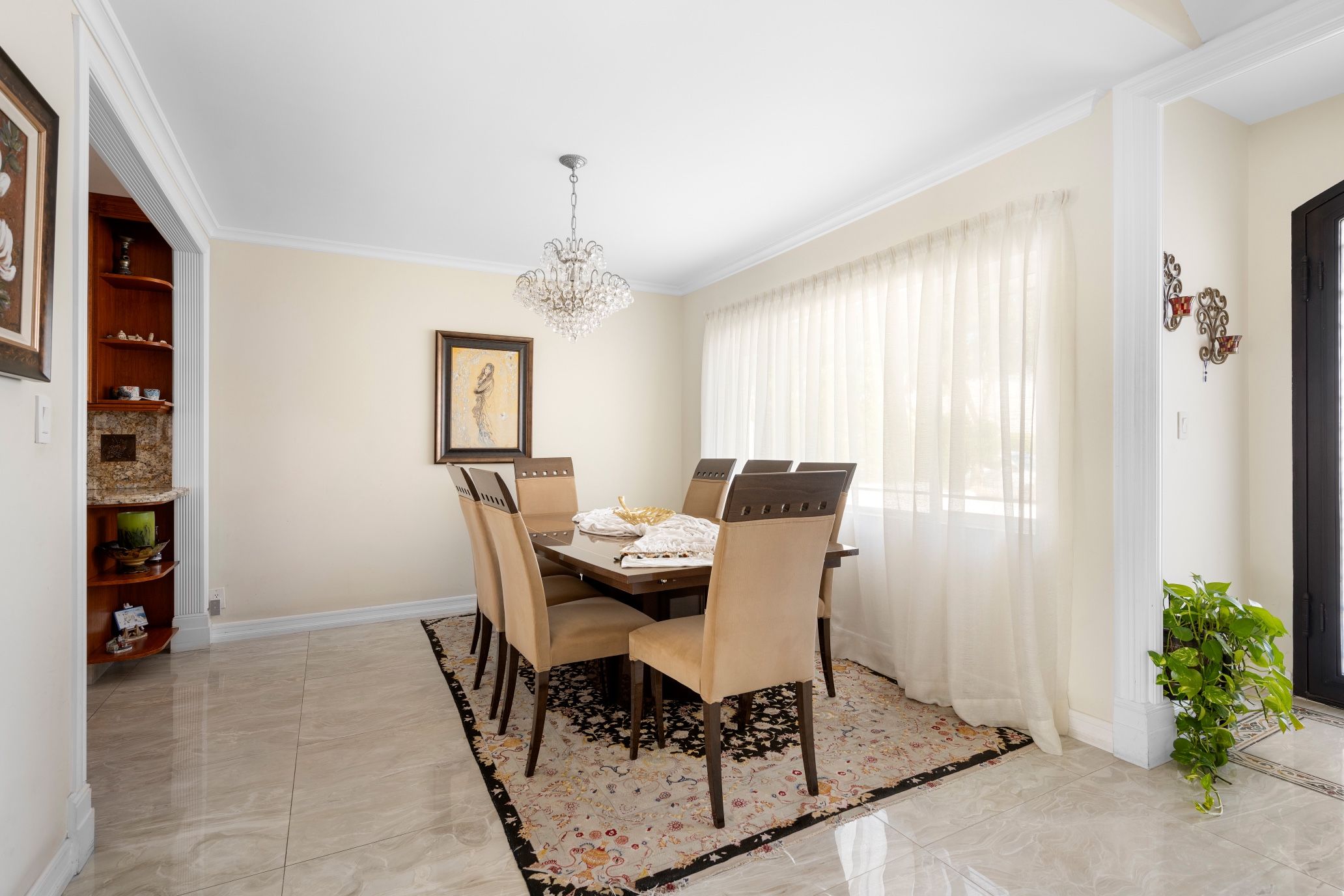Custom Solid Wood Table and 8 Chairs w/ Table Extensions