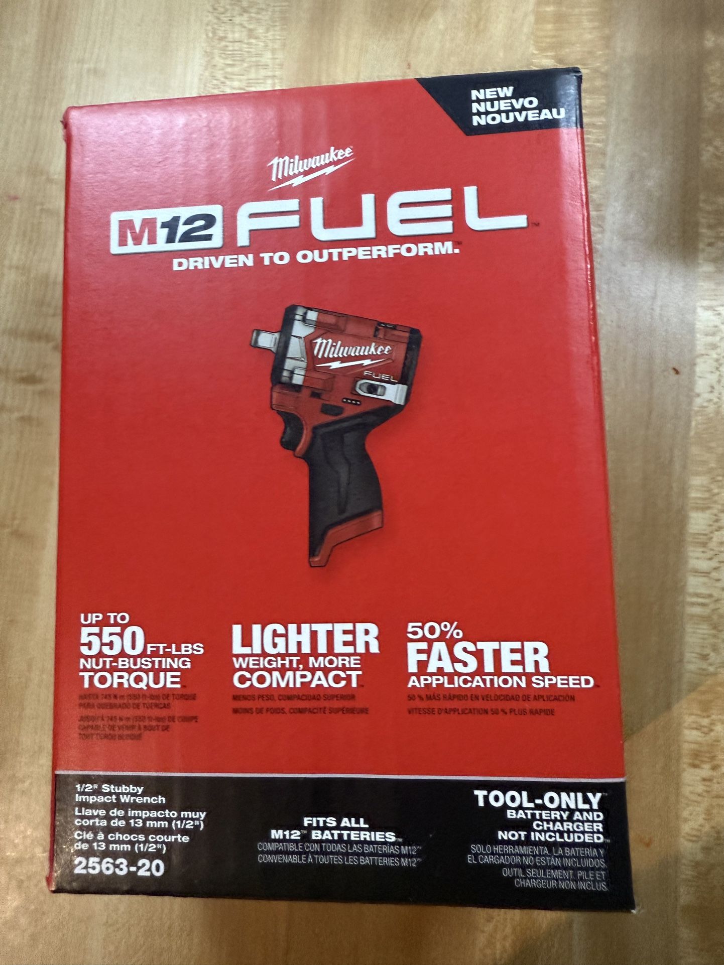 Milwaukee 12v Fuel 1/2” Impact Wrench 550 Breakaway Torque Tool Only New $180 Firm In N Lakeland