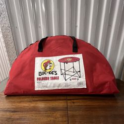 Buc-ee’s Steel Frame Folding Table With Cup Holders