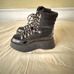 Circus By Sam Edelman Women Gail Platform Lace Up Hiker Booties Black Size 8