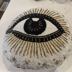 Evil Eye Beaded Pillow
