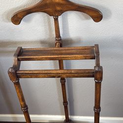 Wood Valet Vintage Blanket Holder