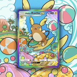✨ Alolan Raichu EX Holographic Card | Island Art | Luxury Collectible