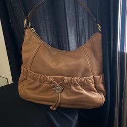 Michael Kors Brown Leather Shoulder Bag 