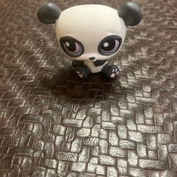 Littlest Pet Shop Panda Bear LPS #89 Gray & White Purple Pink Eyes