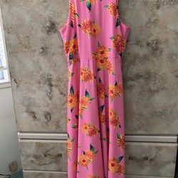 Pink Flower dress size 14