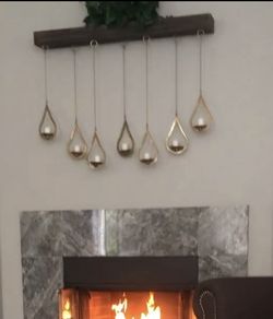 Beautiful Wood And Gold Wall Candle Holder
