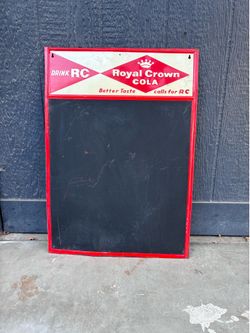 Vintage Royal Crown Cola Menu Chalkboard (1940s-50s)