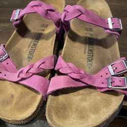 Birkenstock Size 40/L9 Sandals - Franca Braided - Festival Fuchsia
