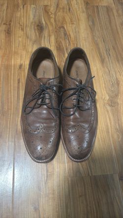 Johnston & Murphy Brown Leather Wingtip Oxfords