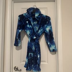 Kid’s Lands End  Starry Night Fleece Robe Size 14-16