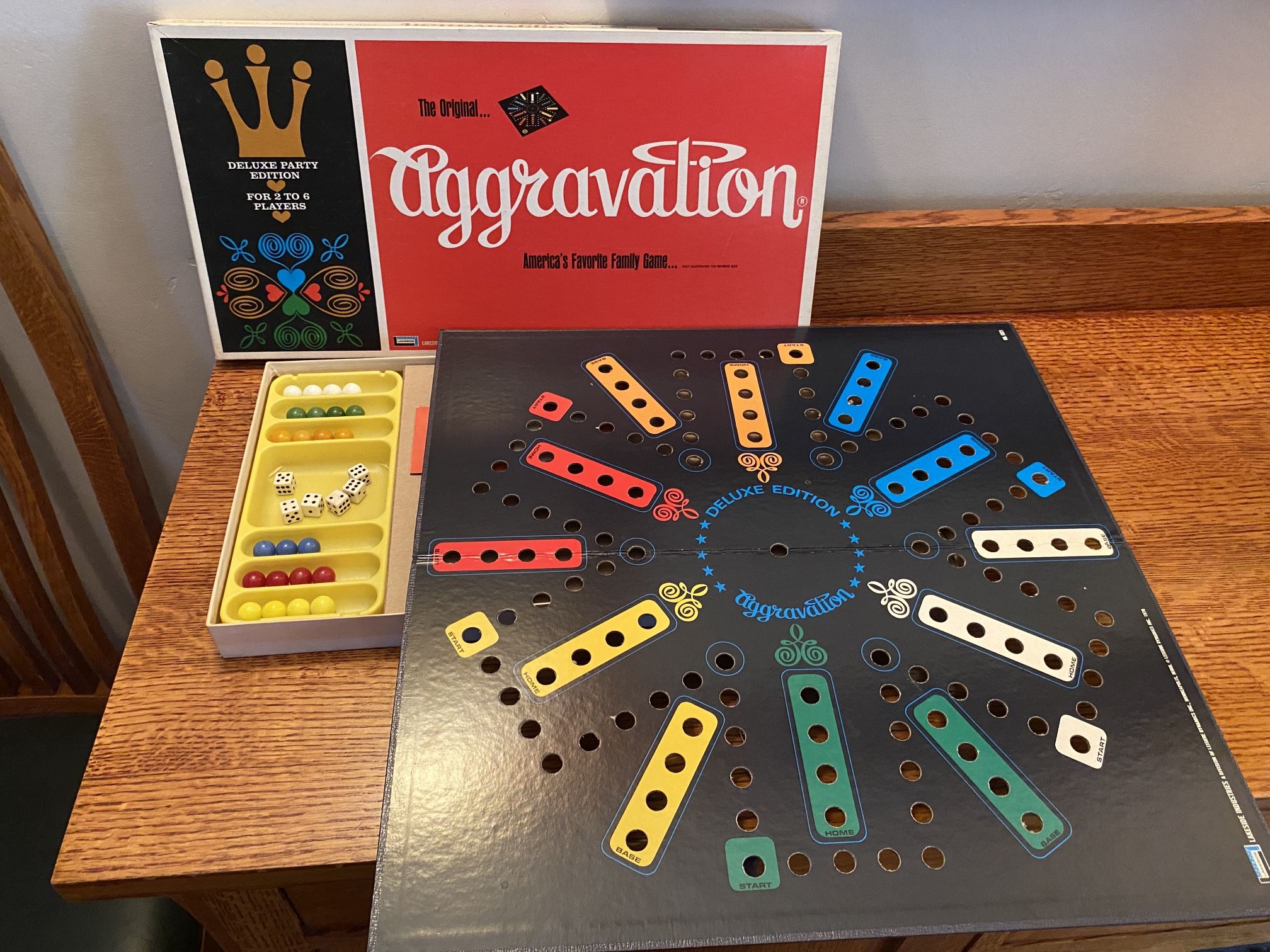 Vintage 1970’s Aggravation Board Game Deluxe Party Edition