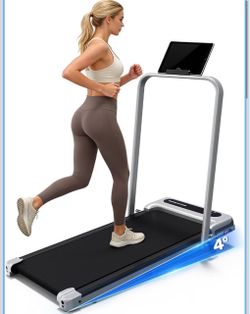 Walking Pad Treadmill for Home, Incline Walking Pad with Handle Bar
