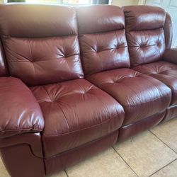 Leather Reclining Couch