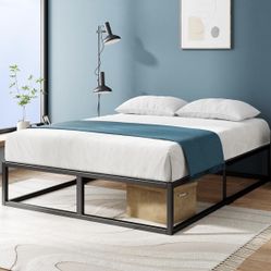 Zinus Joseph 14 Inch Platform Bed Frame, Wood Slat Support, No Box Spring Needed, Eco Friendly, Easy Assembly, Black, King