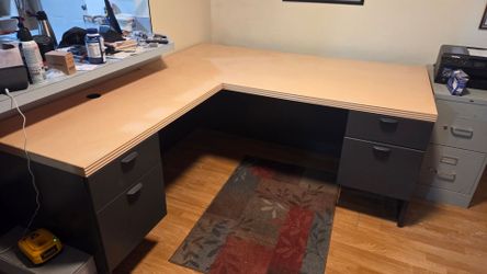 Heavy Duty 2-Piece L-Shaped Corner Office Desk