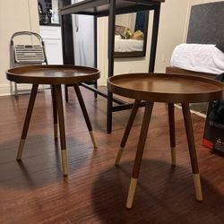 Circular Mid Century End Tables 