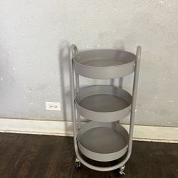 3 Tier Round Metal Utility Cart 