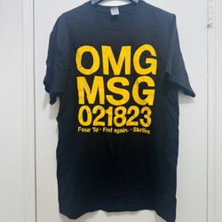 Fred Again Four Tet Skrillex Official OMG MSG T Shirt Size M  black