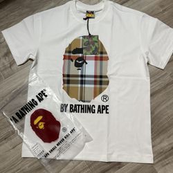 Bape A Bathing Ape Check By Bathing Tee
