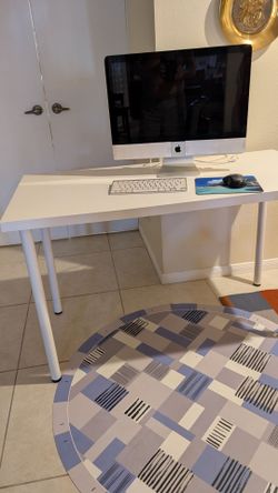 Desk with chair mat