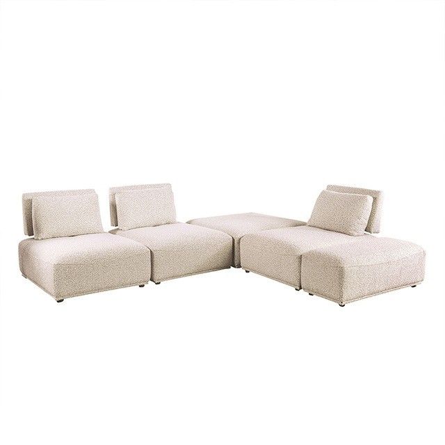 Brand New Plush Beige Modern Style Modular Sectional Sofa