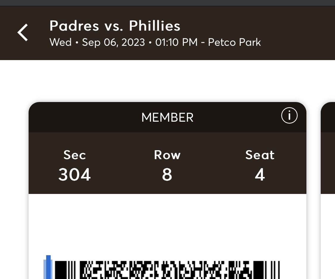 Padres/Phillies Today Sept 6 CHEAP