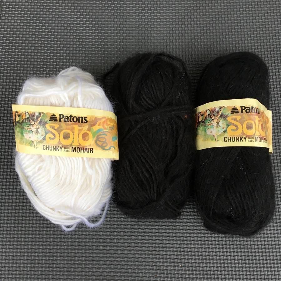 Lot of 3 Patons Solo Chunky Mohair Yarn